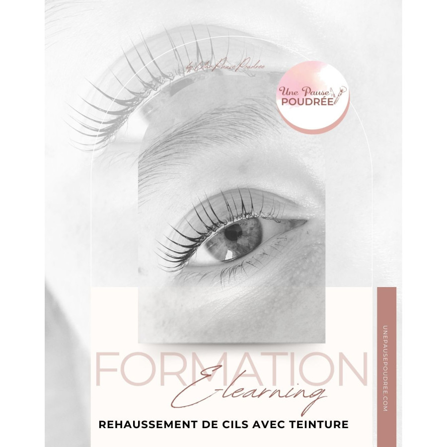 Formation e-learning rehaussement de cils avec teinture et soin