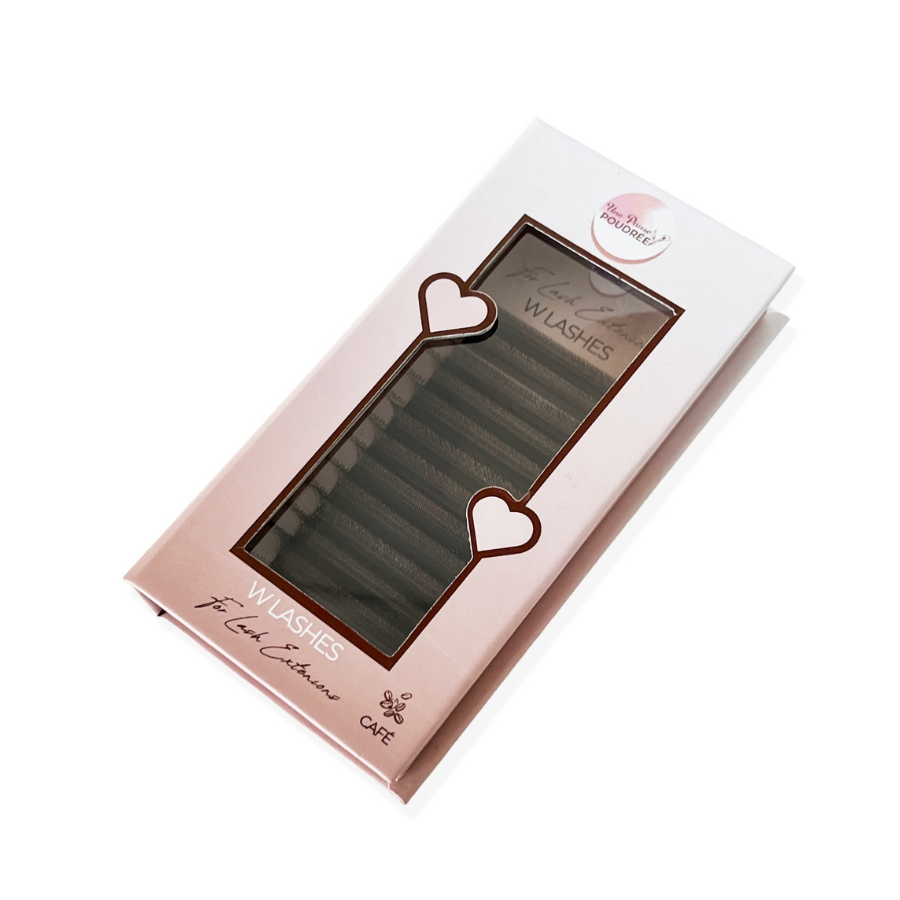 Cils en W 5D BROWN 0.07 C ou CC de 7 à 14 ou 7-14 mixt