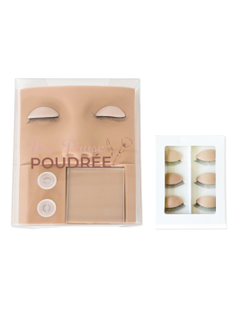 Tête d'entraînement pour extensions de cils avec 6 paupière de rechange ou tête seul ou paupière seul.