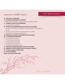 Perfectionnement sur la technique du rehaussement de cils coréen