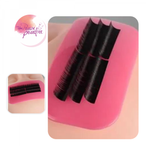 Palette Support à cils en silicone rose