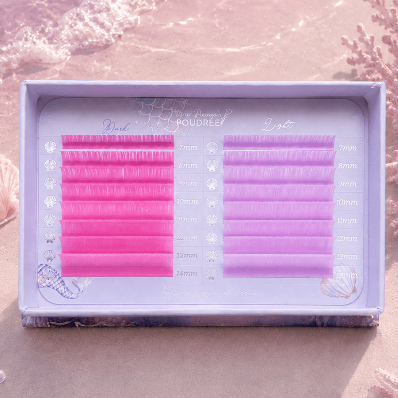 Cils autofloraison colorés 0.07C 7-14mixt mermaid lashes