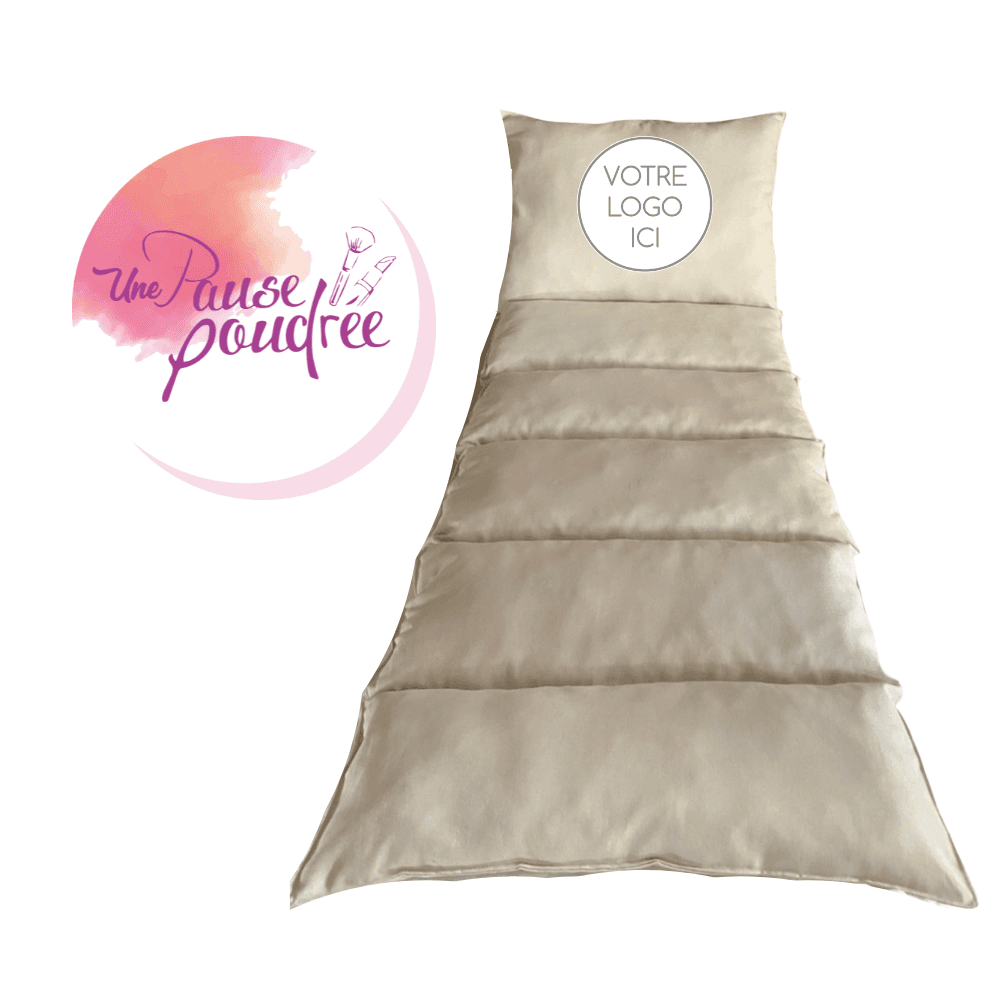 Sur-matelas pour table de massage avec logo personnalisable